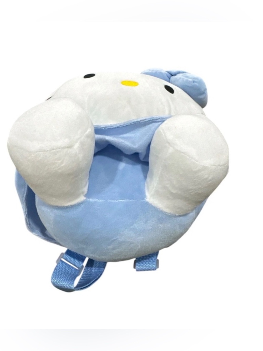 Hello Kitty Plush Backpack With Blue Dress & Bow - Soft Angel Wing - Picture 4 of 5